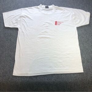 Vintage Single Stitch Adult Extra Large White “Catholic Youth Camp” Jesus Y2K